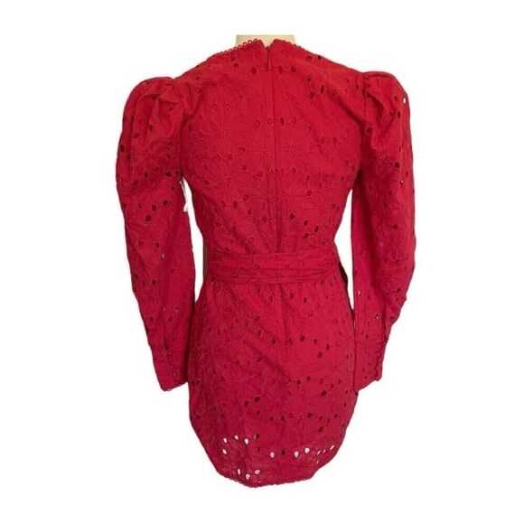 ✨Happy X Nature Red Eyelet Cotton Sz 4 Dress✨ - Picture 3 of 8